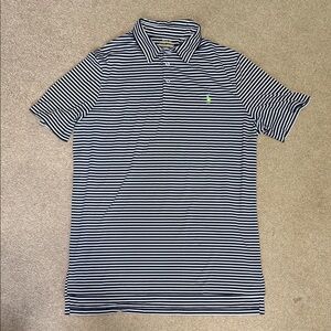 Striped Polo Shirt with Logo